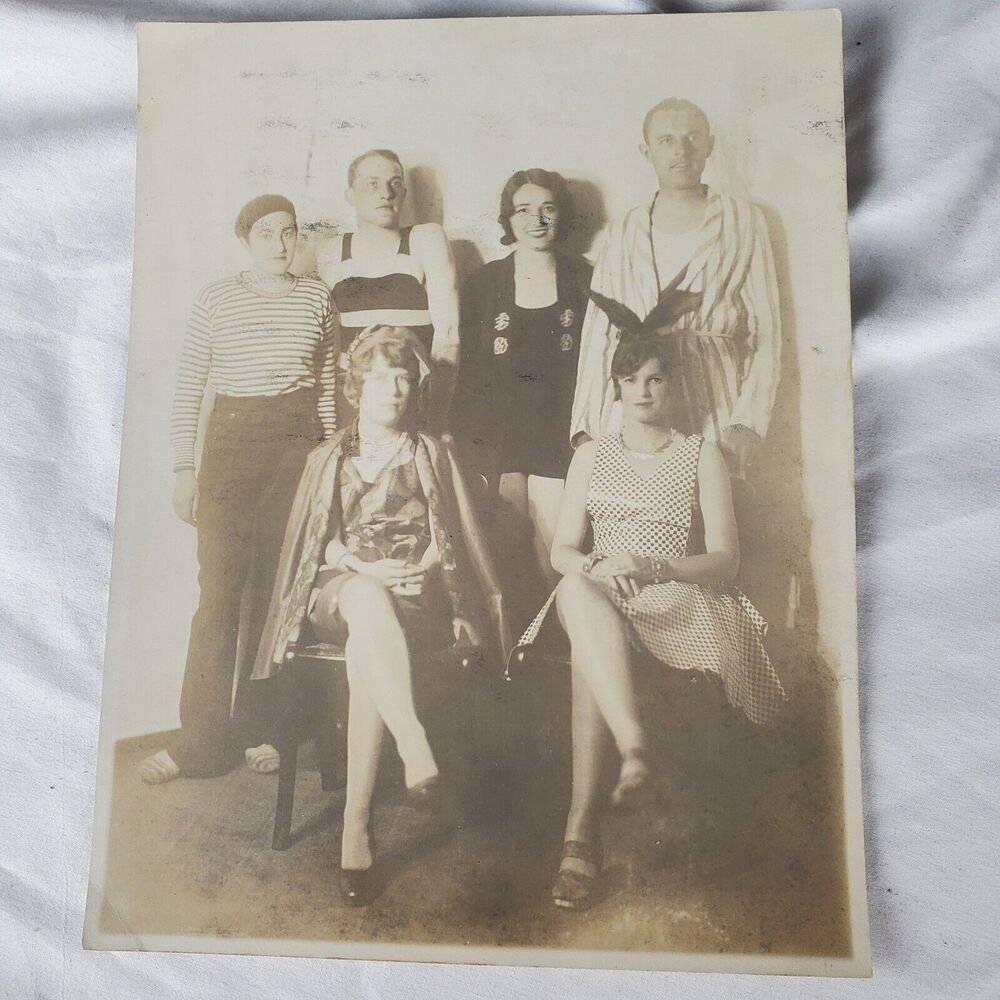 Vintage Theatre Original Photograph 9x7 Cast Portrait